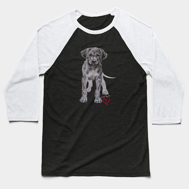 Puppy Love Baseball T-Shirt by Leisa